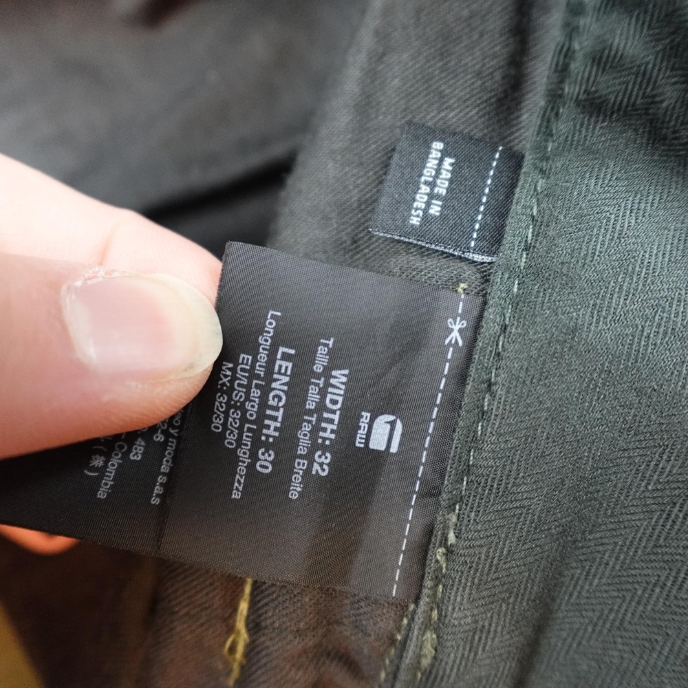 G-Star RAW Rackam Cargo Pants Mens 32x30 Green Canvas Slim Tapered Outdoor - Picture 4 of 9